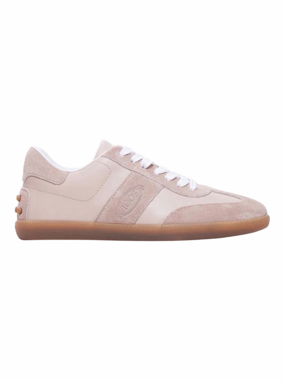 Tod's Tabs Leather and Suede Low-Top Sneaker